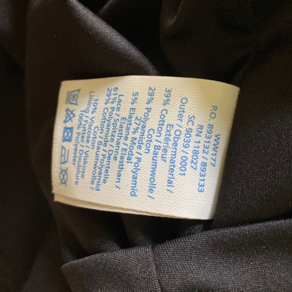 Boden Floral Lace Upper A-Line Pleated Longsleeve Black Dress - Size 6 R - Picture 9 of 11